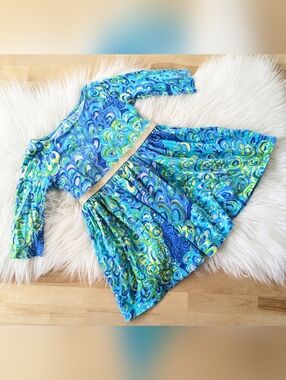 {Lilly Pulitzer} Clarice Girls Dress In Flock Full Of Fun Print